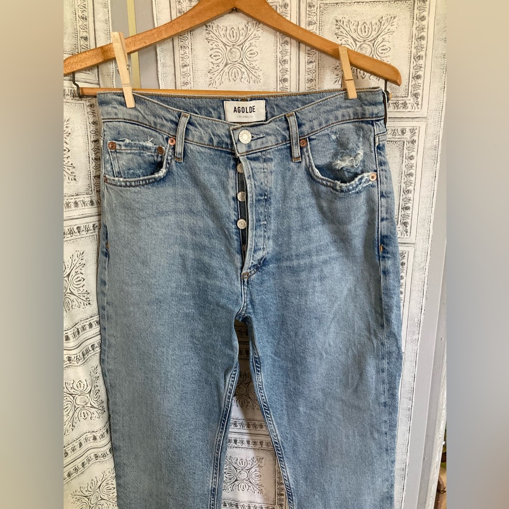 Agolde High Rise Cropped Jeans - Picture 2 of 6